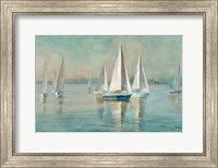 Framed Sailboats at Sunrise