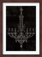 Framed Ornamental Metal Work Chandelier