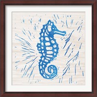 Framed Sea Creature Seahorse Blue