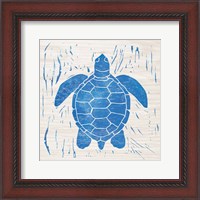Framed Sea Creature Turtle Blue