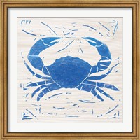 Framed Sea Creature Crab Blue