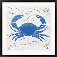 Framed Sea Creature Crab Blue