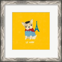 Framed 'Good Dogs French Bulldog Bright' border=