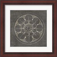 Framed Rosette III Gray