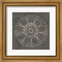 Framed Rosette VII Gray