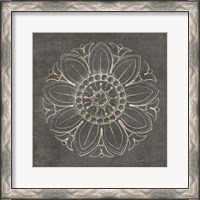 Framed Rosette VII Gray