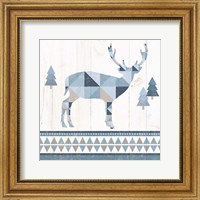 Framed Nordic Geo Lodge Deer I