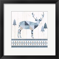 Framed 'Nordic Geo Lodge Deer I' border=