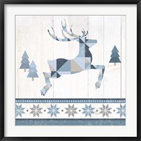 Framed Nordic Geo Lodge Deer III