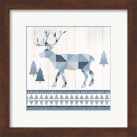 Framed 'Nordic Geo Lodge Deer IV' border=