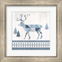 Framed Nordic Geo Lodge Deer IV