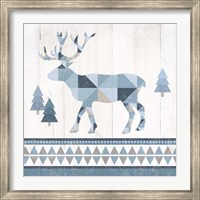Framed Nordic Geo Lodge Deer IV
