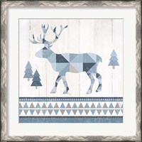 Framed Nordic Geo Lodge Deer IV