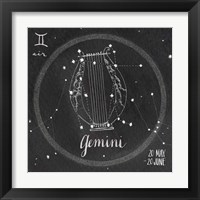 Night Sky Gemini Framed Print