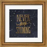 Framed Starry Words II Gold