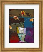 Framed Abstract Expressionist Flowers II