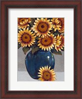 Framed Vase of Sunflowers I