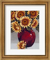 Framed Vase of Sunflowers II