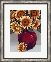Framed Vase of Sunflowers II