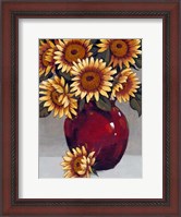 Framed Vase of Sunflowers II