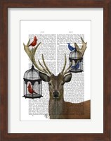 Framed Deer & Bird Cages