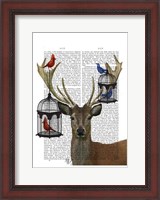 Framed Deer & Bird Cages