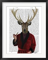 Framed Deer in Smoking Jacket