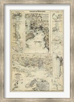 Framed Map of the Coast of England I