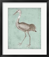 Framed Sepia & Spa Heron IV