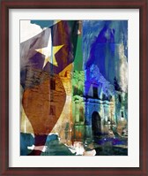 Framed Alamo Flag