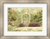 Framed Aquarelle Garden II