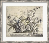 Framed Vintage Basket of Flowers II