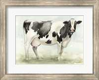 Framed Watercolor Cow I