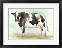 Watercolor Cow II Framed Print