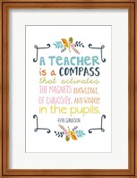 Framed Teacher Quote
