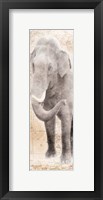Framed African Traveling  Animals Elephant