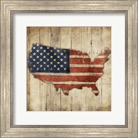 Framed Wooden US Map