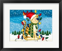 Framed Christmas Cat