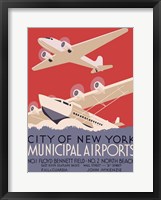 Framed New York City municipal airports, 1937