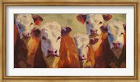 Framed Party of Five Herefords