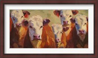 Framed Party of Five Herefords