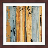 Framed Ochre, Blue Overlay I