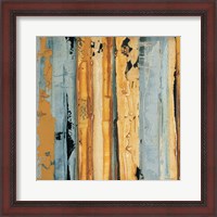 Framed Ochre, Blue Overlay I