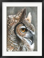 Framed Sepia Owl