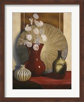 Framed Still Life with Red Vase