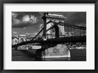 Framed Budapest Chain Bridge BW