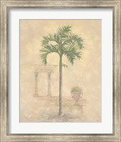 Framed 'Palm With Architecture 1' border=