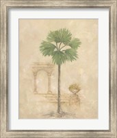 Framed 'Palm With Architecture 2' border=