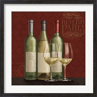 Framed Bistro Paris White Wine