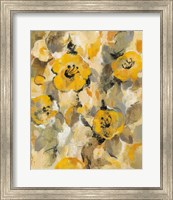 Framed Yellow Floral I